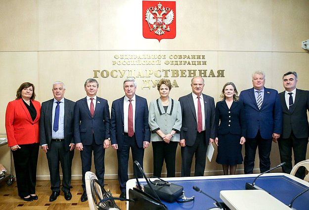 Meeting of First Deputy Chairman of the State Duma Ivan Melnikov and delegation of the Workers' Party of Brazil